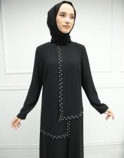 siyah ex70571 almarwah black elbise 5