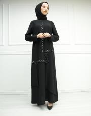 siyah ex70571 almarwah black elbise 7