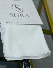 ekru 2556 sura damalı monogram eşarp 4