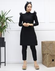 siyah 72202 senna sasha swımwear tesettür mayo takım