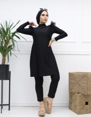 siyah 72202 senna sasha swımwear tesettür mayo takım 2