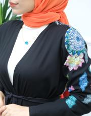 siyah 4347s21 senna aquatıc uzun ceket 5
