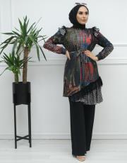 orjinal desenli 2411 senna tıme tunik