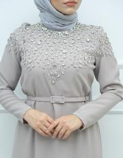 gizemli bej 3356 senna shımmer elbise 4