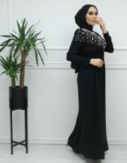 siyah 3356 senna shımmer elbise 2
