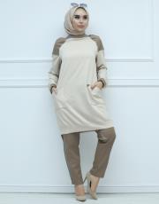 ekru vizon 2420 senna gusto tunik