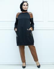 siyah camel 2420 senna gusto tunik