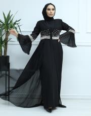 siyah 234 ithal vip abiye abaya 2