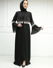 siyah 234 ithal vip abiye abaya 5