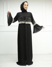 siyah 234 ithal vip abiye abaya 6