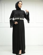siyah 234 ithal vip abiye abaya 7