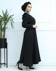 siyah 247 ithal vip elbise 9