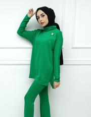 benetton 3604 missemramiss boğazlı ipek pamuk bluz 3