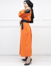 orange blk 304503 almarwahblack elbise 3