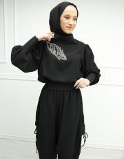 siyah 331 bu son collection vip taş detaylı takım 5