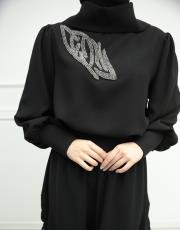 siyah 331 bu son collection vip taş detaylı takım 8