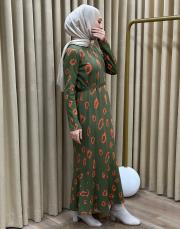 orange blk 304510 almarwahblack elbise 4