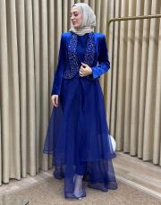 saks 2645 white corner vip abaya