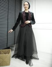 siyah 2645 white corner vip abaya 11