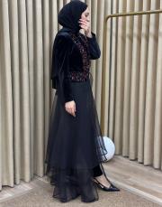 siyah 2645 white corner vip abaya 5