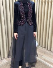 siyah 2645 white corner vip abaya 7