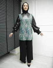 yeşil 8063 white corner vip gömlek