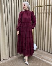 bordo 22ss-089 lysa studio shine elbise