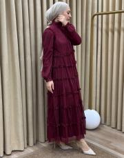 bordo 22ss-089 lysa studio shine elbise 4