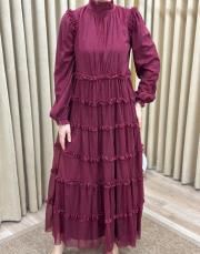 bordo 22ss-089 lysa studio shine elbise 6