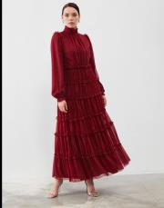 bordo 22ss-089 lysa studio shine elbise 7