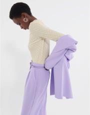 lila 0001 kadriye baştürk geometrik desenli dik yaka bluz 2