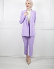 lila 0001 kadriye baştürk geometrik desenli dik yaka bluz 5