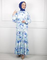 mavi 23ss-009 lysa studio shery desenli elbise