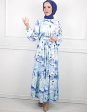 mavi 23ss-009 lysa studio shery desenli elbise 2