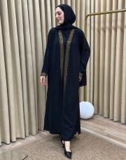 siyah gold lysa 23110 shine abaya 2
