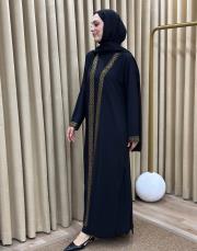 siyah gold lysa 23110 shine abaya 3
