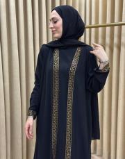 siyah gold lysa 23110 shine abaya 4