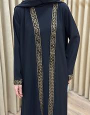 siyah gold lysa 23110 shine abaya 6