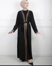 siyah gold lysa 23110 shine abaya 8