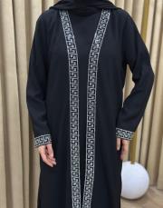 siyah gümüş lysa 23110 shine abaya 5