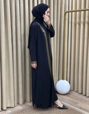 leopar gold lysa 23110 shine abaya 4