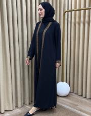 leopar gold lysa 23110 shine abaya 5