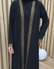 leopar gold lysa 23110 shine abaya 6