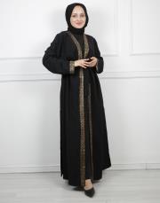 leopar gold lysa 23110 shine abaya 7