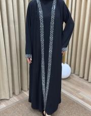 leopar gümüş lysa 23110 shine abaya 6