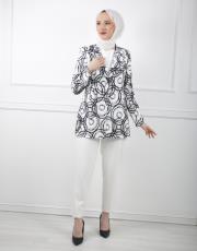 ekru 8033 white corner desenli ceket 2