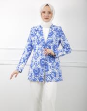 saks 8033 white corner desenli ceket 5