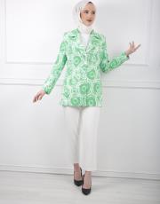 yeşil 8033 white corner desenli ceket 3