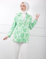 yeşil 8033 white corner desenli ceket 5
