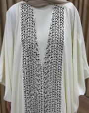 ekru 2528 white corner abaya 6